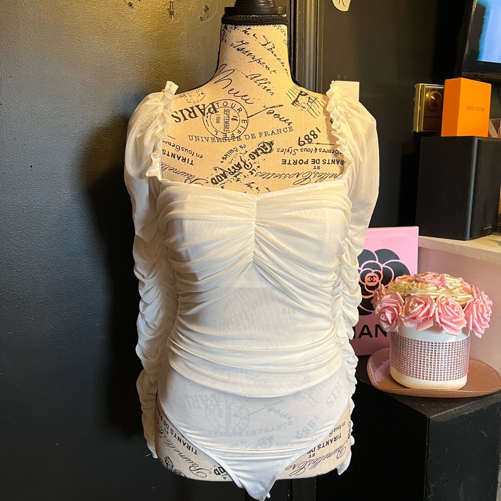 Rusched  bodysuit brand new with tags